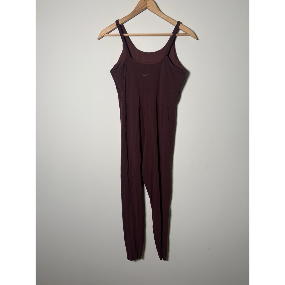 Nike Zenvy Dri-FIT 7/8 Bodysuit Womens Large Burgundy Crush Yoga Jumpsuit L